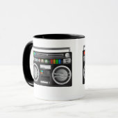 Mug graphique blaster du ghetto de boombox rétro (Devant gauche)