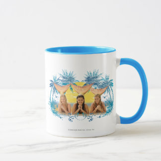 Mug Graphique bleu de palmier de groupe