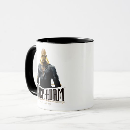 Mug Graphique Caractère et nom Adam noir (Devant gauche)