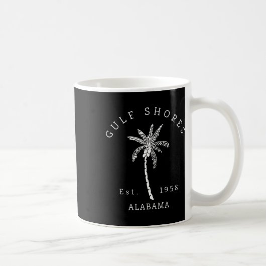 Mug Graphique Cool rétro Gulf Shores Al Beach Palm Tre (Droite)