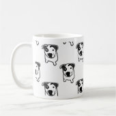 Mug Graphique d'à l'os de pitbull (Gauche)