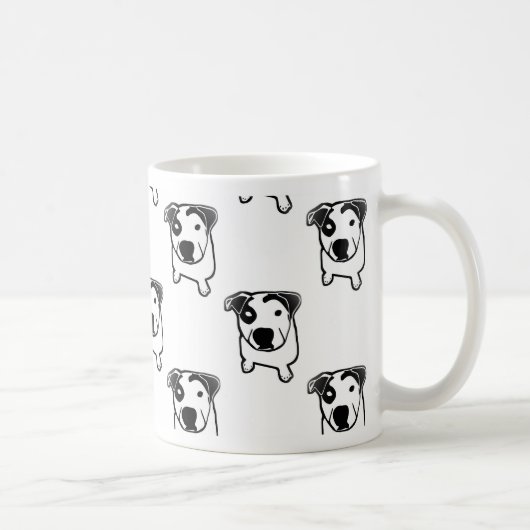Mug Graphique d'à l'os de pitbull (Droite)