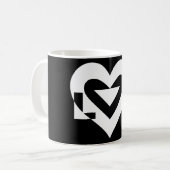 Mug Graphique d'amour cool, blanc (Devant gauche)
