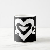Mug Graphique d'amour cool, blanc (Centre)