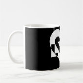 Mug Graphique d'amour cool, blanc (Gauche)