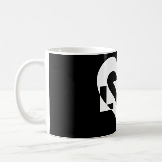 Mug Graphique d'amour cool, blanc (Gauche)