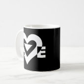 Mug Graphique d'amour cool, blanc (Devant gauche)