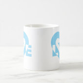 Mug Graphique d'amour cool, Bleu (Centre)