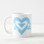 Mug Graphique d'amour cool, Bleu (Gauche)