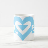 Mug Graphique d'amour cool, Bleu (Centre)