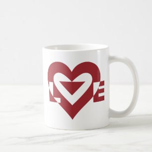 Mug Graphique d'amour cool, Bourgogne
