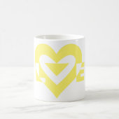 Mug Graphique d'amour cool, Jaune (Centre)