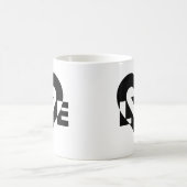 Mug Graphique d'amour cool, noir (Centre)