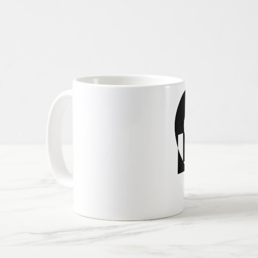 Mug Graphique d'amour cool, noir (Devant gauche)