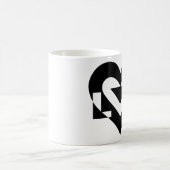 Mug Graphique d'amour cool, noir (Centre)