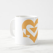 Mug Graphique d'amour cool, orange (Devant gauche)