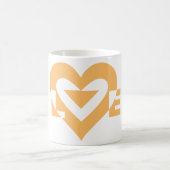 Mug Graphique d'amour cool, orange (Centre)