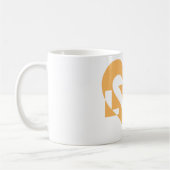 Mug Graphique d'amour cool, orange (Gauche)