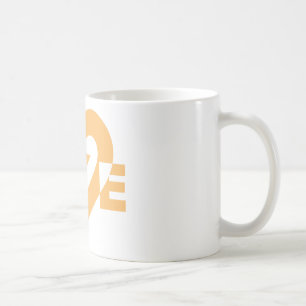 Mug Graphique d'amour cool, orange