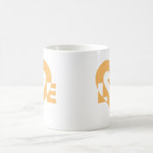 Mug Graphique d'amour cool, orange (Centre)