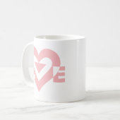 Mug Graphique d'amour cool, rose (Devant gauche)