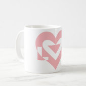 Mug Graphique d'amour cool, rose (Devant gauche)