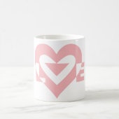 Mug Graphique d'amour cool, rose (Centre)