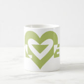 Mug Graphique d'amour cool, Vert Sage (Centre)