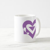Mug Graphique d'amour cool, violet (Devant droit)