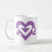 Mug Graphique d'amour cool, violet (Gauche)