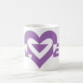 Mug Graphique d'amour cool, violet (Centre)