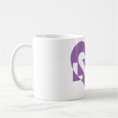 Mug Graphique d'amour cool, violet (Gauche)