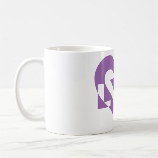 Mug Graphique d'amour cool, violet (Gauche)