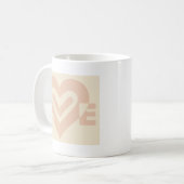 Mug Graphique d'amour mignon en beige (Devant gauche)
