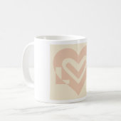 Mug Graphique d'amour mignon en beige (Devant gauche)