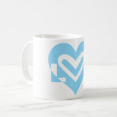 Mug Graphique d'amour mignon en bleu (Devant gauche)
