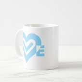 Mug Graphique d'amour mignon en bleu (Devant gauche)