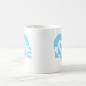Mug Graphique d'amour mignon en bleu (Centre)