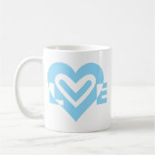 Mug Graphique d'amour mignon en bleu (Gauche)