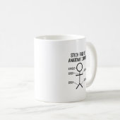 Mug Graphique d'anatomie de la figure de l'étiquette (Devant droit)