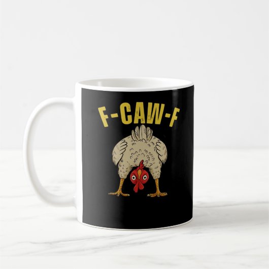 Mug Graphique d'art essentiel de F-Caw-F-Poulet (Gauche)