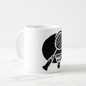 Mug Graphique de badminton (Devant gauche)