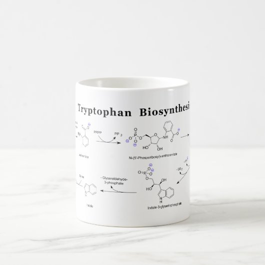 Mug Graphique de biosynthèse du tryptophane (Centre)