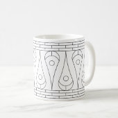 Mug Graphique de bordure noire vintage (Devant droit)