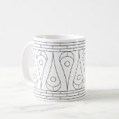 Mug Graphique de bordure noire vintage (Devant gauche)