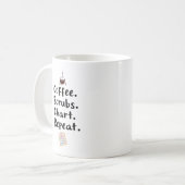 Mug Graphique de café et de tenue de soins à répéter (Devant gauche)
