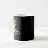Mug Graphique de camion monstre T Rex de Pâques pour e (Devant gauche)