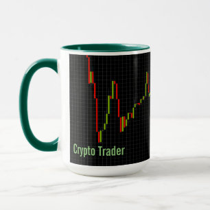 Mug Graphique de chandeliers Crypto Conception de monn