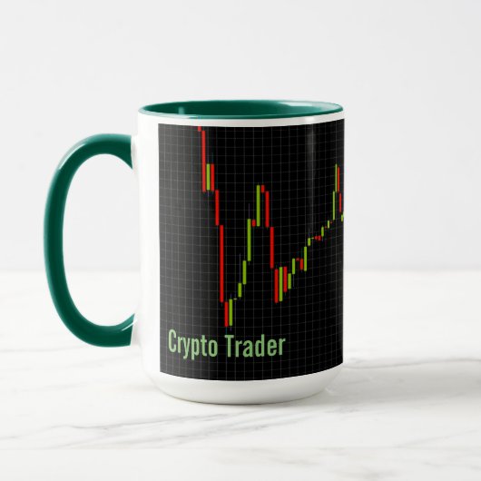 Mug Graphique de chandeliers Crypto Conception de monn (Gauche)