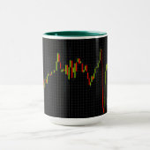 Mug Graphique de chandeliers Crypto Conception de monn (Centre)